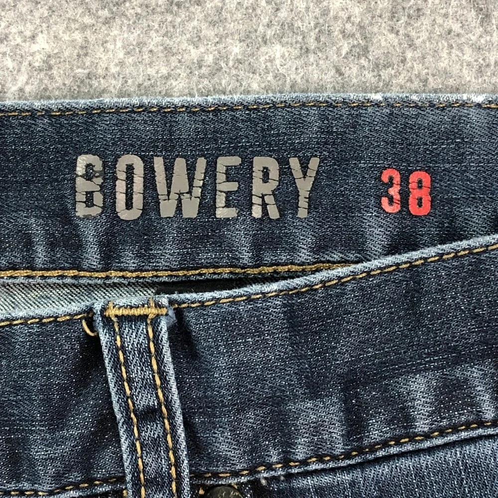 John Varvatos BOWERY Mens Jeans 38x34 (fits 39x34) Blue Straight Leg Dark Wash